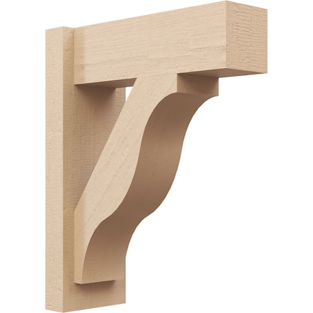 Ekena Millwork 6-in W x 16-in D x 20-in H Funston Block Rough Cedar Woodgrain TimberThane Outlooker, Primed Tan OUTUR060X16X20FST44RCPR